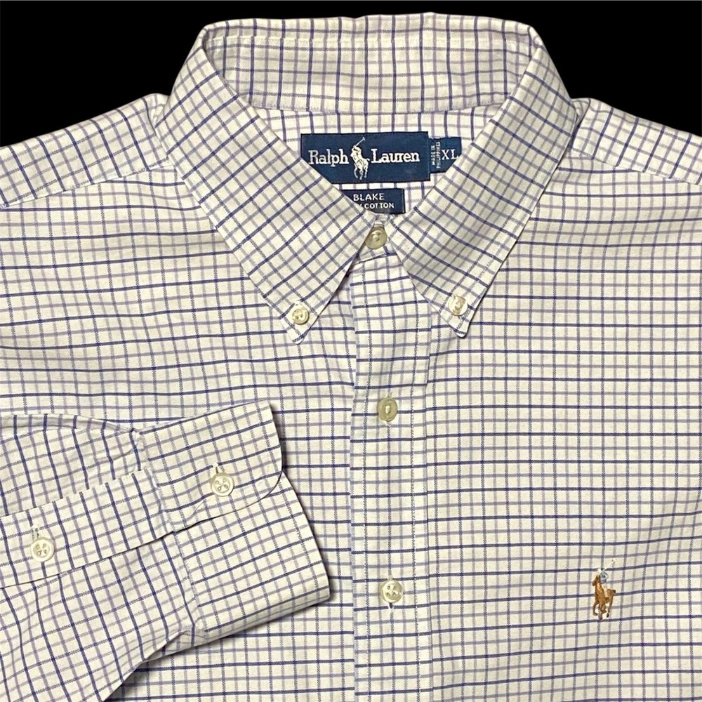 Ralph Lauren Blake Mens XL Check Button Down Long Sleeve Shirt